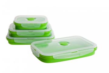 BPA Free Silicone leak proof Microwavable Lunch Box