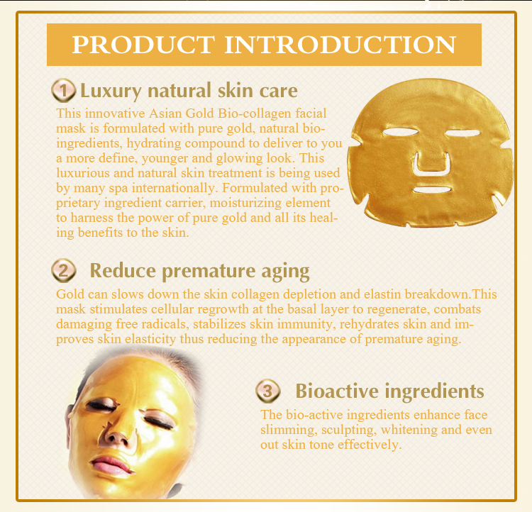 gold collagen facial mask