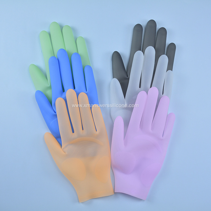 Waterproof silicon kitchen hand gloves for dish cleaning