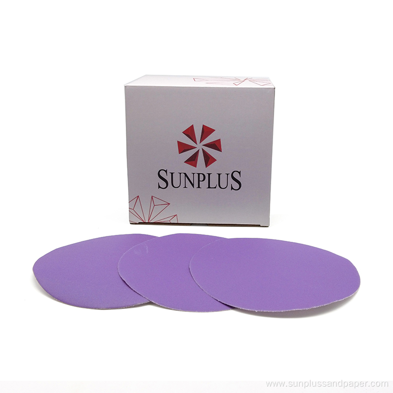 Hook And Loop Disc Sandpaper Purple Sandpaper