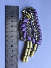 Handmade bead embroidered sew on bird patches