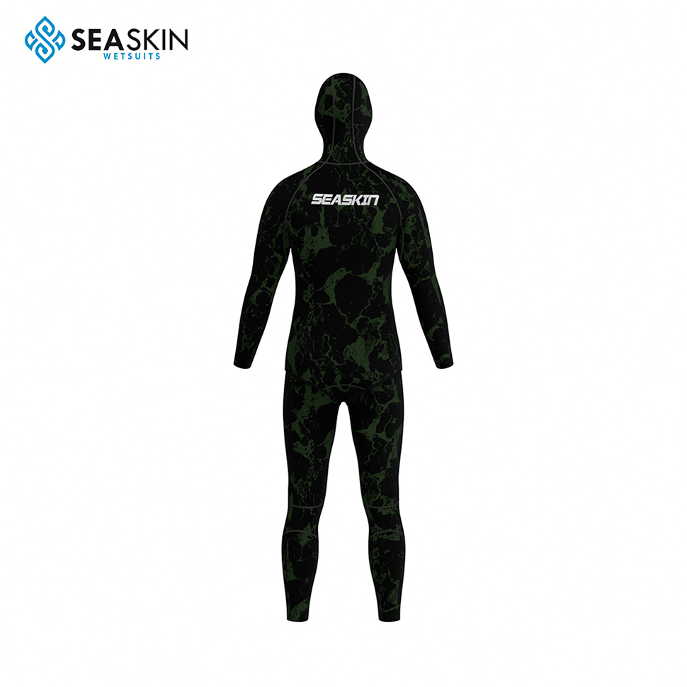 Seaskin 7mm camouflage Männer héich Taille Pantsfëschung Wetersuit