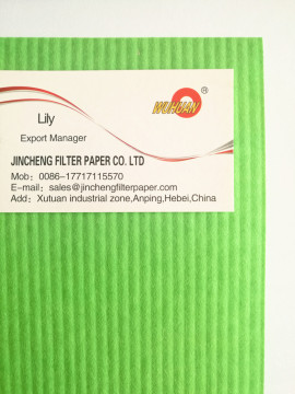 Corrugated oil filter paper