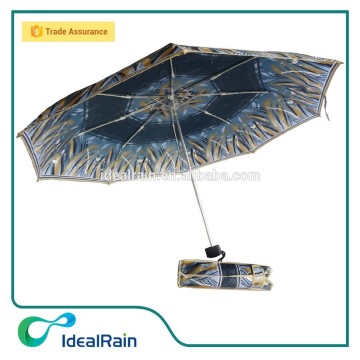 oil painting mist compact windproof aluminum imprinted umbrellas