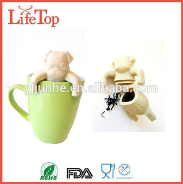 Pug in a Mug Tea Infuser Charming Pug Shaped Tea Strainer Silicone Loose Leaf Tea Strainer