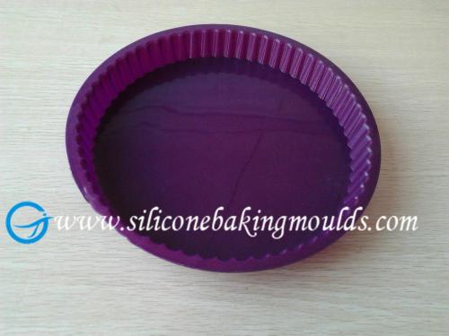 Paarse Silicone Silicone mallen, ronde taart mal voor verjaardagstaarten bakken