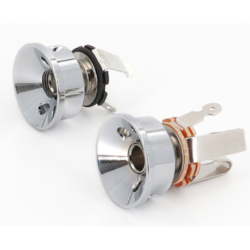 TL Guitar 1/4 Inch Output Jack with Chrome Jack Plate