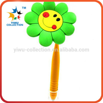 embossed logo bright color pvc rubber magntic ball pen