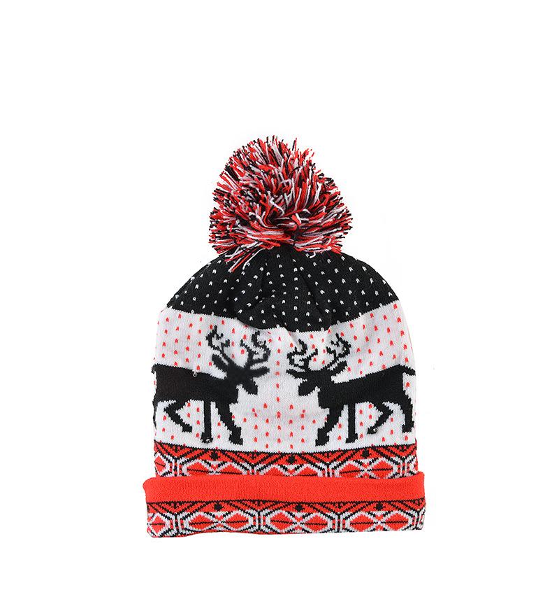 European and American jacquard knitted hat in winter