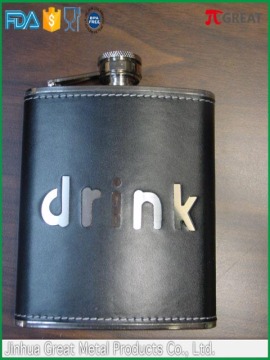 304/201 stainless steel 6oz drinking type hip flasks