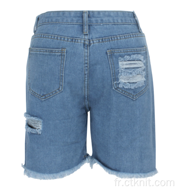 short en jean taille haute