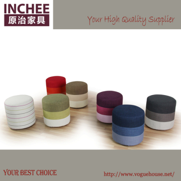 colorful fabric pouff