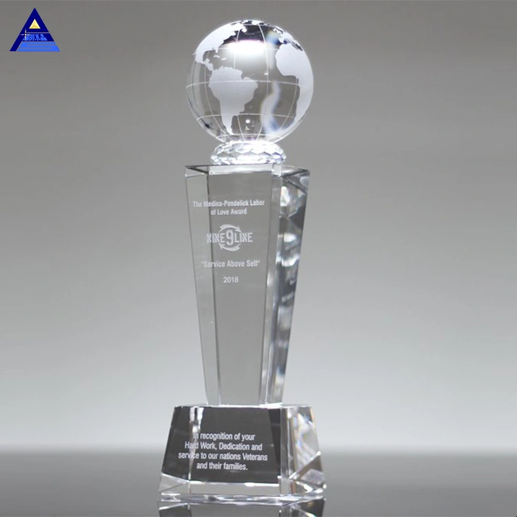 with Earth Eagle Award Black Golf Resin Paperweight Crystal Globe Metal Trophy