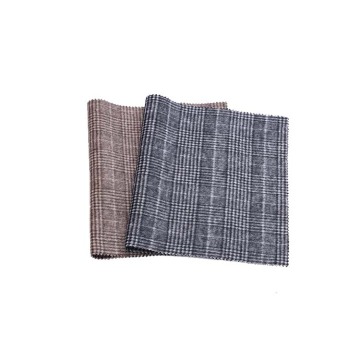 double-sided plaid fleece woolen fabric for overcoat
