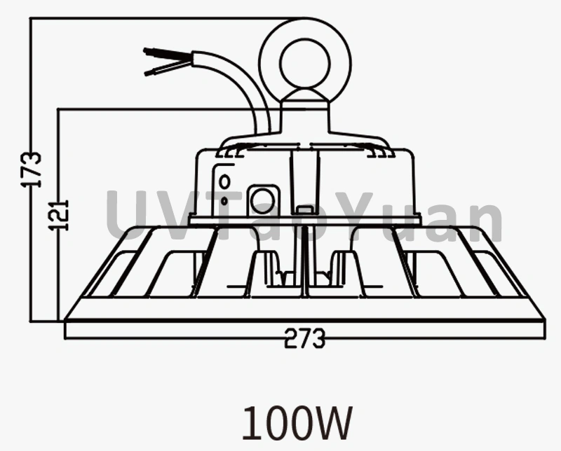 150lm/W 120W 5000K 5700K 6500K Lampshade 60/90/120 UFO High Bay Light UFO LED Lamp