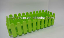green plastic planters