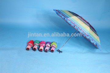 gift four folding manual open sun umbrella for ladies