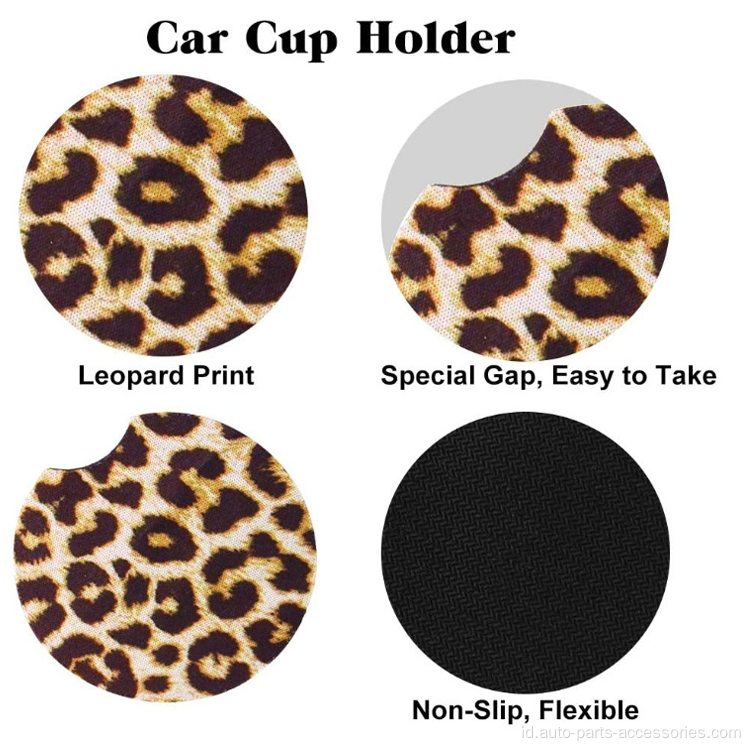 Light Leopard Four-Piece Keychain Car Steering Wheel Cover