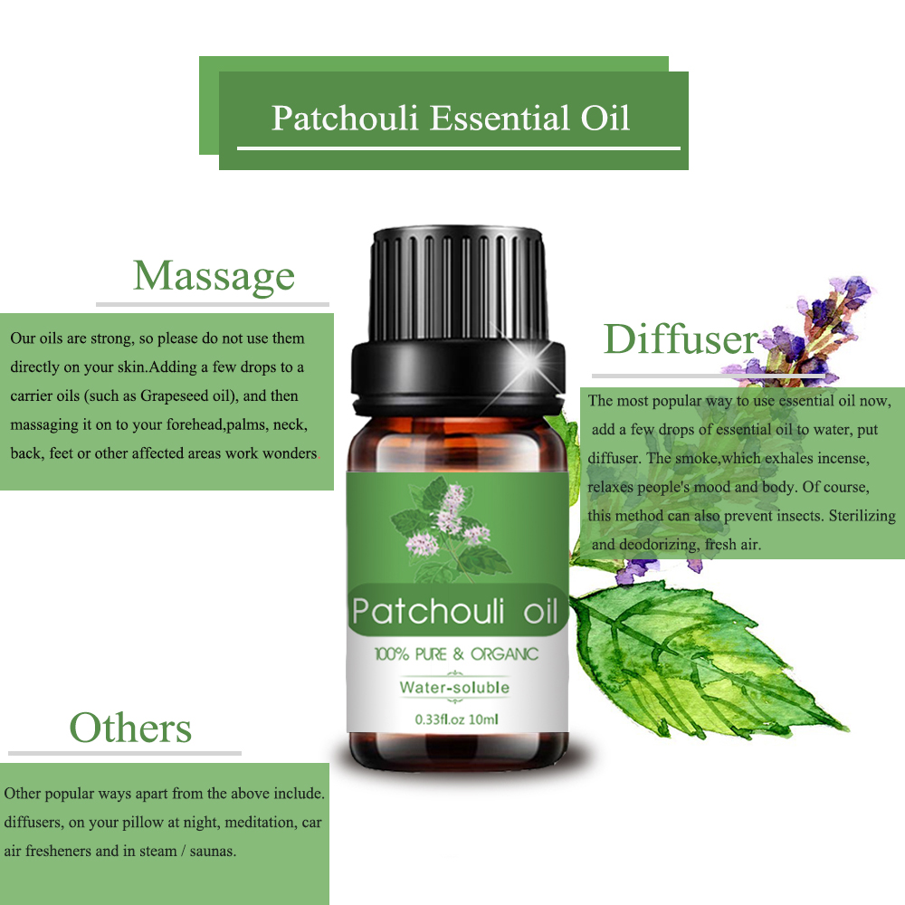 Aromatherapy patchouli mafuta muhimu ya matibabu ya daraja la mafuta