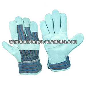 Industrial leather palm gloves