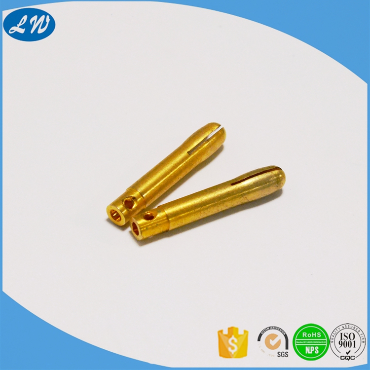 OEM customized CNC lathe turning machining precision cnc turning brass hollow pin shaft