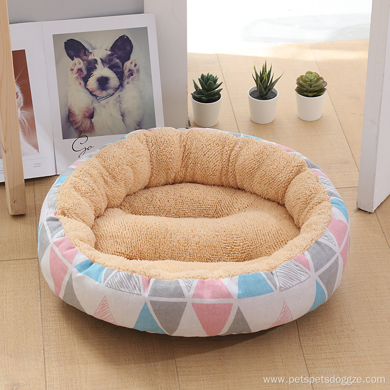 new eco-friendly warm soft luxury round dog beds