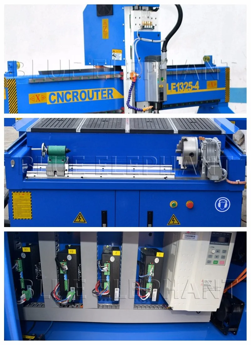 Jinan Blue Elephant 2030 CNC Wood Carving Machine, 4 Axis CNC Router Machine for Aluminum