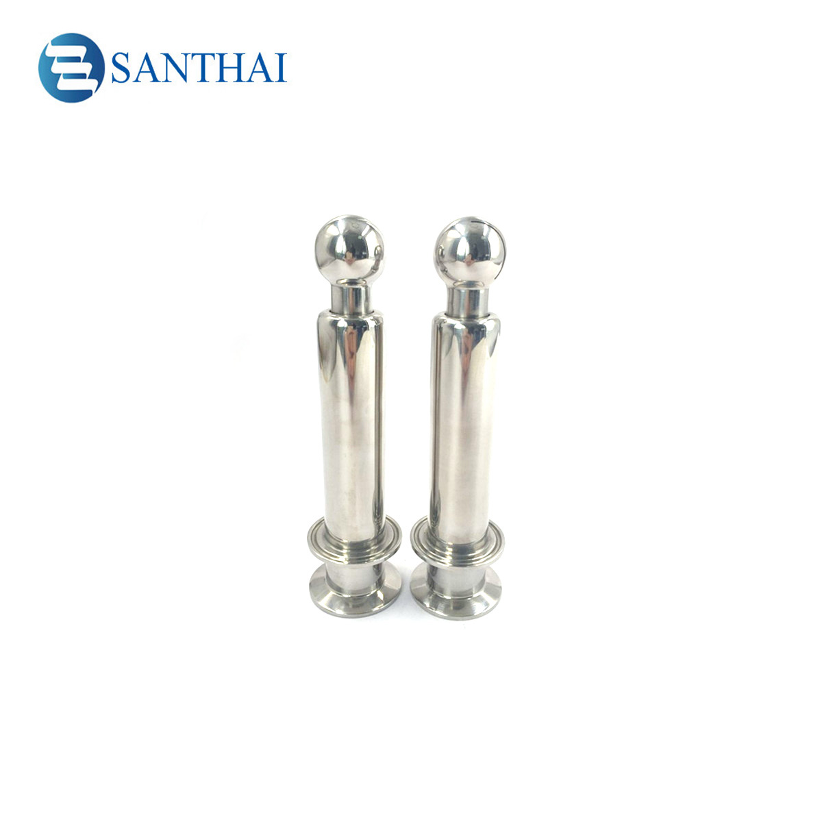 3A DIN SMS Weld,Clamp,Male Connection Way Food Grade Stainless Steel Rotary Cleaning Spray Ball with Long type Double Ferrule