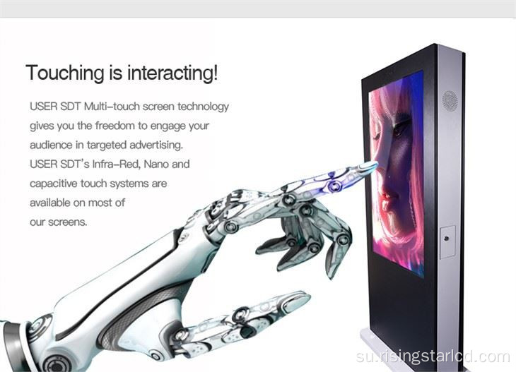 Swawage digital di luar nganggo layar touch