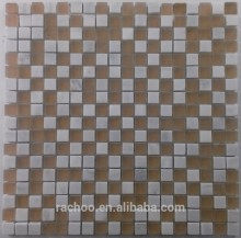 matt surface glass mix white carrara mosaic tile