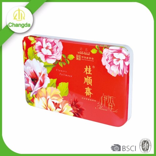 exquisite food grade custom printed food packaging tin box