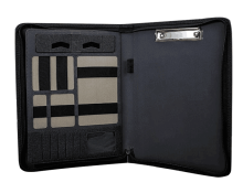 Wholesale PU Leather A4 Padfolio with Zipper