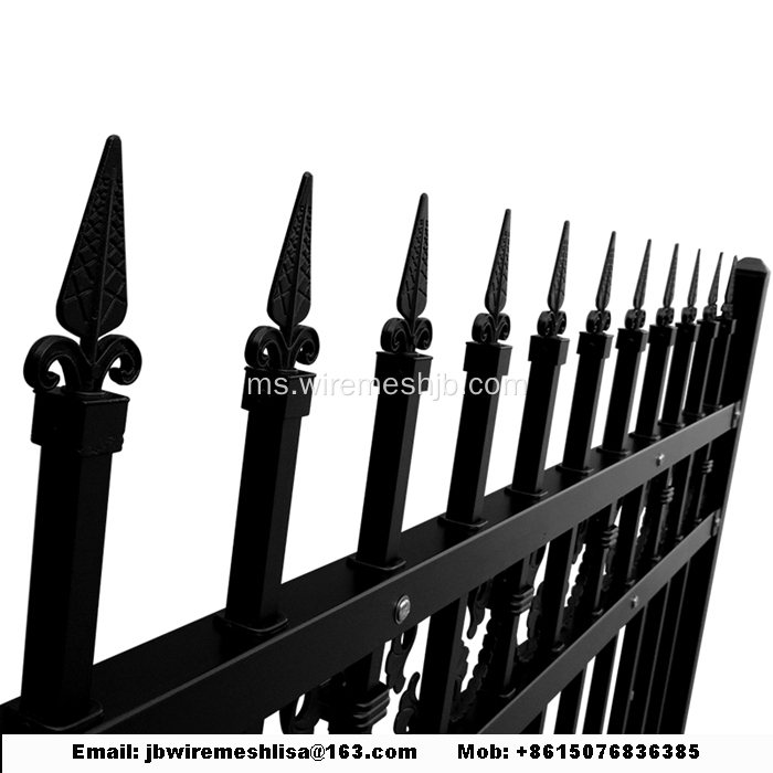 Black Color Zinc Steel Pagar besi pagar