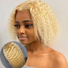 wholesale blonde curly wigs for black women hd lace pre plucked brazilian wigs transparent lace 613 blonde human hair wigs