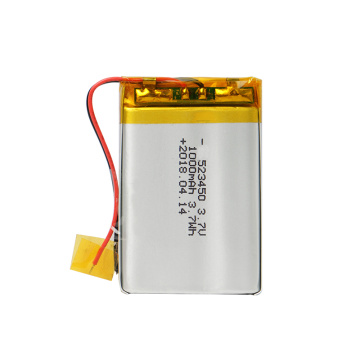 낮은 자체 방전 523450 3.7V 1000mAh Lipo 배터리