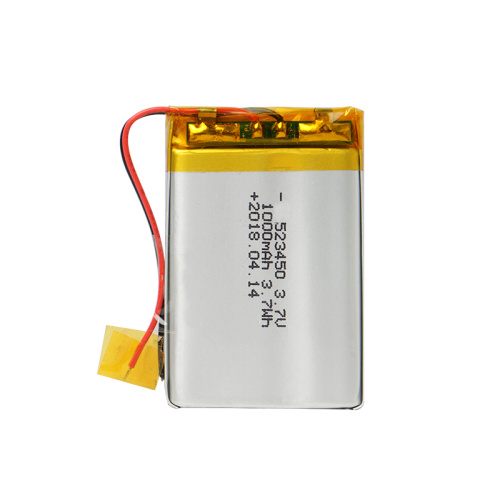 Niedrige Selbstentladung 523450 3,7 V 1000 mAh Lipobatterie