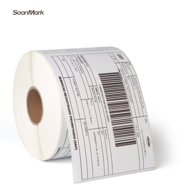 Self adhesive blank postage shipping label roll