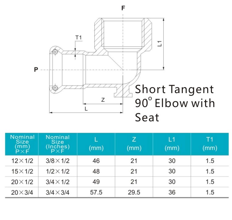 short tagent 90 with seat