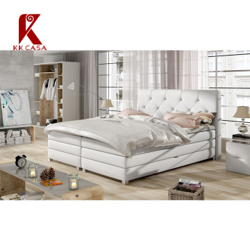 Modern Queen Size Fabric Bed with Storage Box