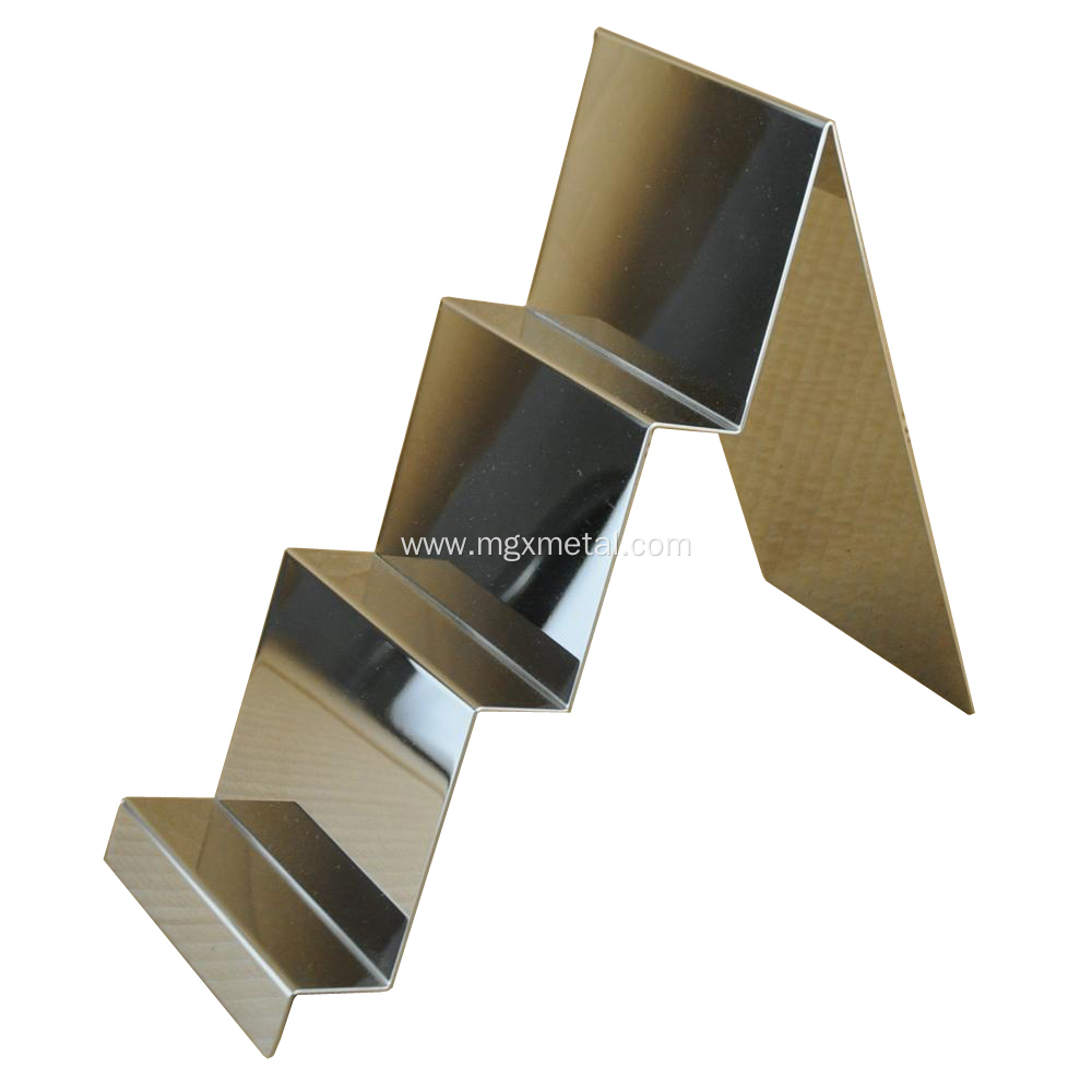 Mirror Polished Stainless Steel Wallet Display Rack