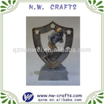 Shield shape American football trophy resin trophies