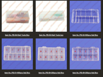 100pcs Nail Tip Box/250pcs Nail Tip Box/500pcs Nail Tip Box false nail empty box