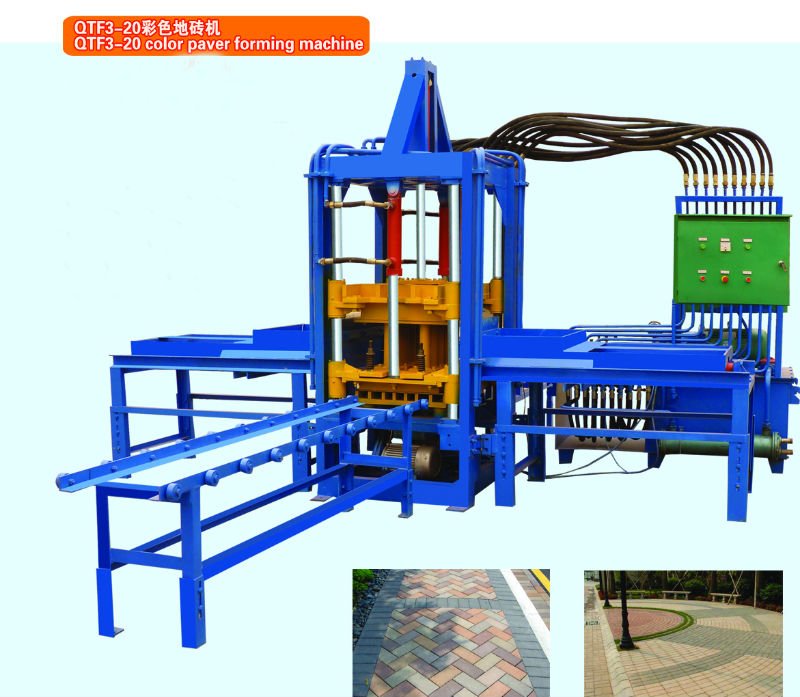 QT3-15 color paver block machine /brick machine /block making machine