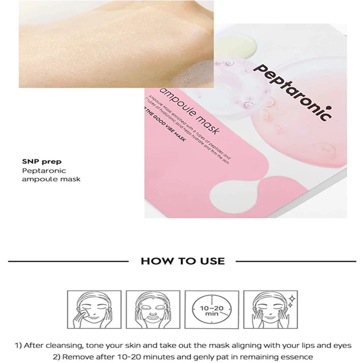 Premium Peptaronic Ampoule Korean Sheet Mask for Hydration & Moisture Skin Care