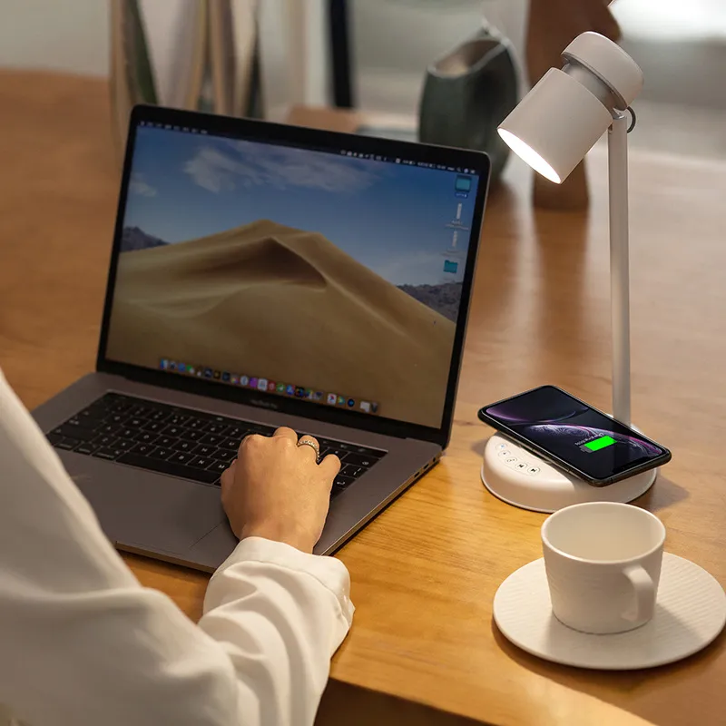 Wireless Charging Speaker Lamp with Bluetooth Speaker LED Table Lamp