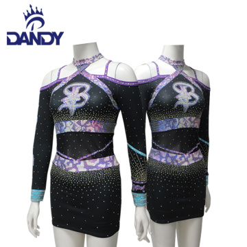 Kit de pom-pom girl personnalisé Cheer Athletics Practice Wear Wear Layeading Uniforme