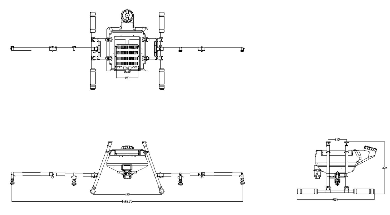 10L spraying system with folding spraying nozzle