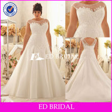 BY2119 New Arrival Lace Beaded Wedding Dresses Plus Size China Supplier