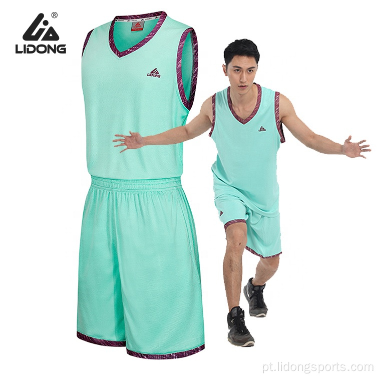 Homens de camisa de basquete personalizados de novo design barato