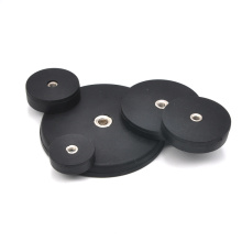 Rubber Coated Round Base Magnets